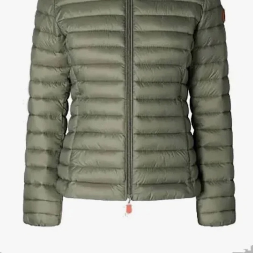 Save the duck Woman's Puffer Jacket Carly in Swamp Green size 5/L - Picture 2 of 4